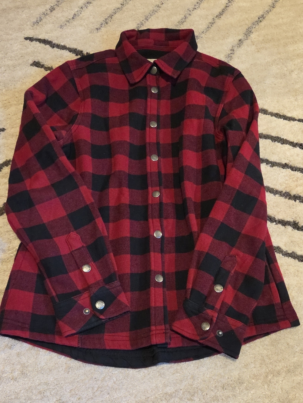 Orvis Red and Black Buffalo Plaid Button-Down Shirt